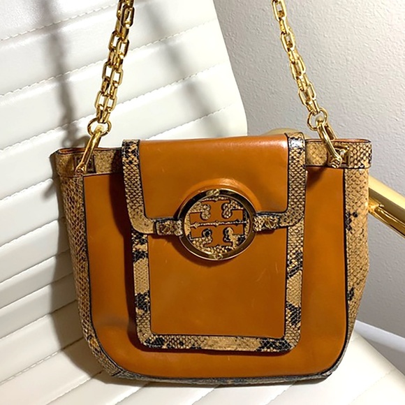 Tory Burch Handbags - Tory Burch Python Chain Bag
